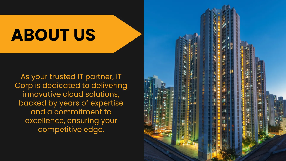 Free IT Cloud Consulting & Implementation Business Presentation Template to Edit Online