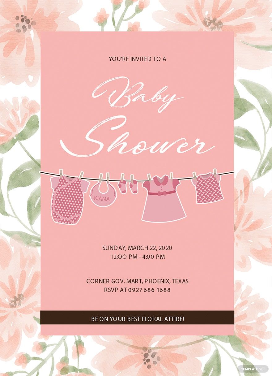 Floral Baby Shower Template