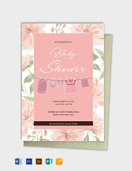 Floral Baby Shower Template