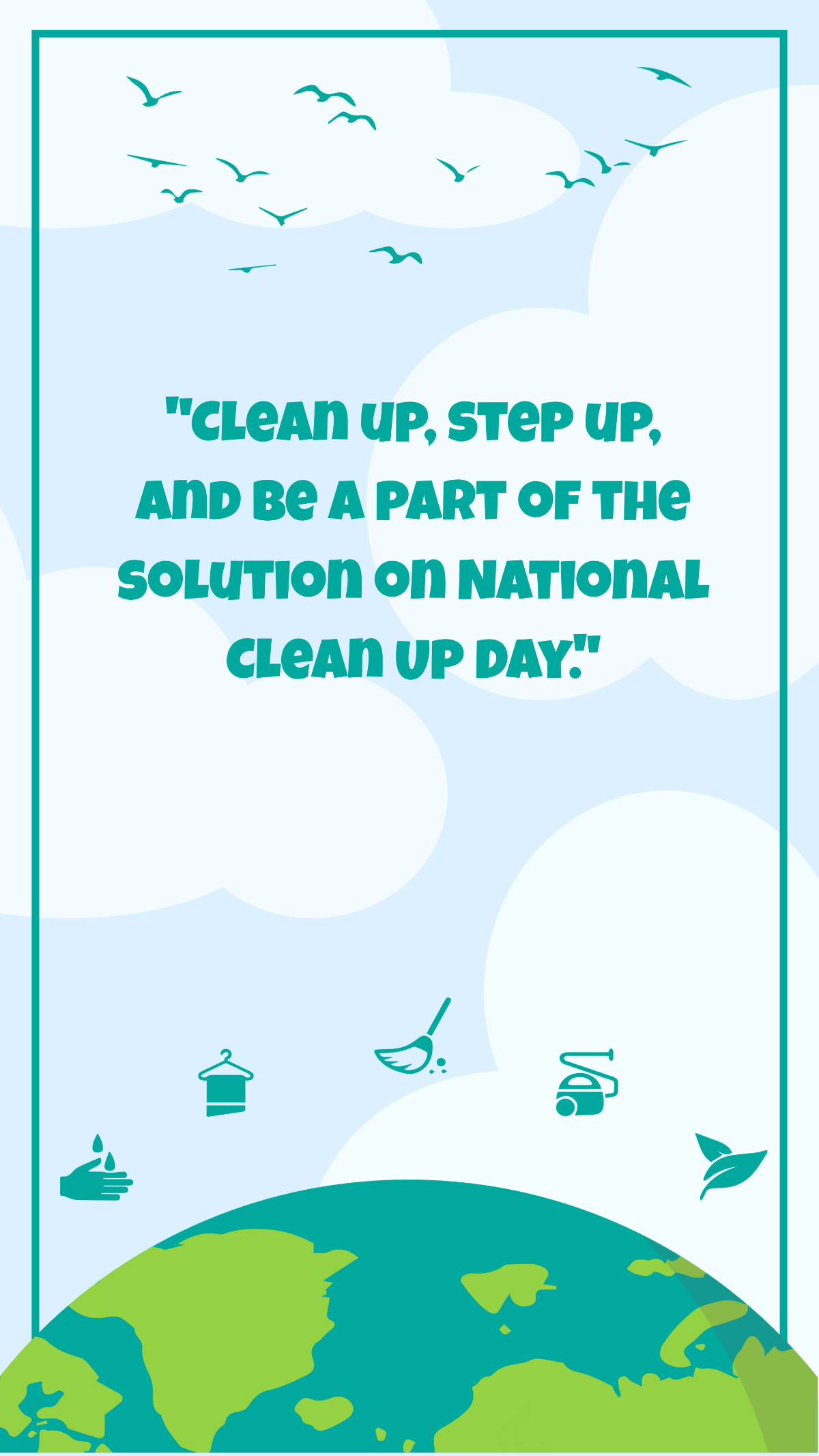 National CleanUp Day Quote Template