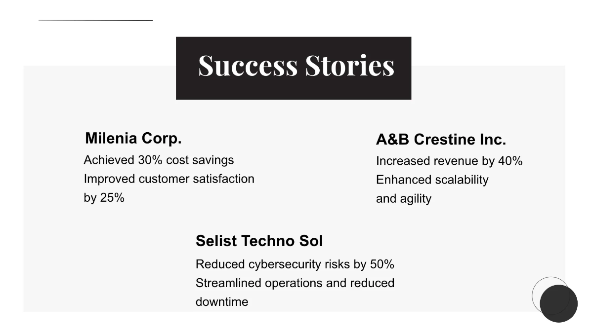 Free IT Digital Transformation Services Business Presentation Template to Edit Online