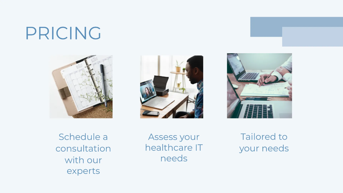 Free Healthcare IT Consulting Business Presentation Template to Edit Online