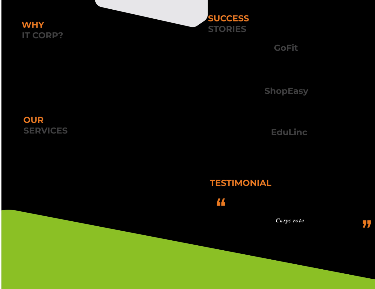 Free IT Mobile App Development Company Profile Digital Brochure Template to Edit Online