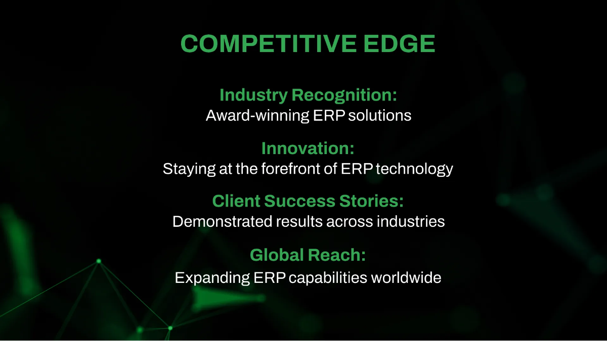 Free IT ERP Services & Consulting Business Presentation Template to Edit Online