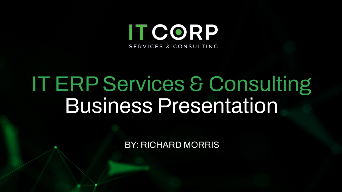 IT ERP Services & Consulting Business Presentation Template