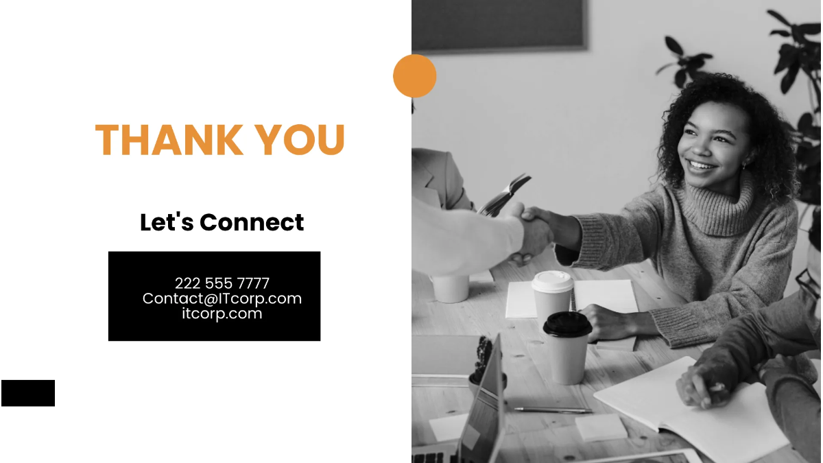 Free IT Strategy & Management Consulting Business Presentation Template to Edit Online