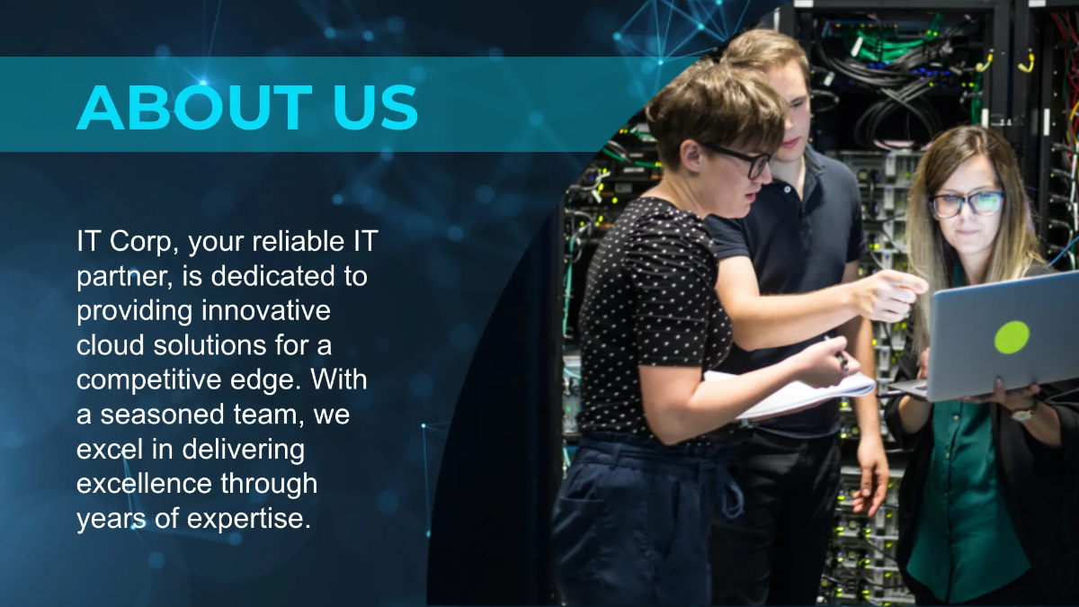 Free IT Cybersecurity Services Business Presentation Template to Edit Online