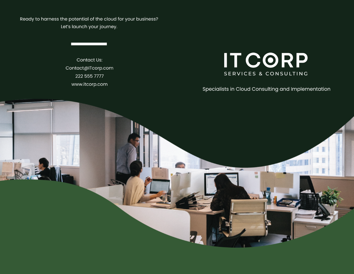 IT Cloud Consulting & Implementation Company Profile Digital Brochure Template - Edit Online & Download