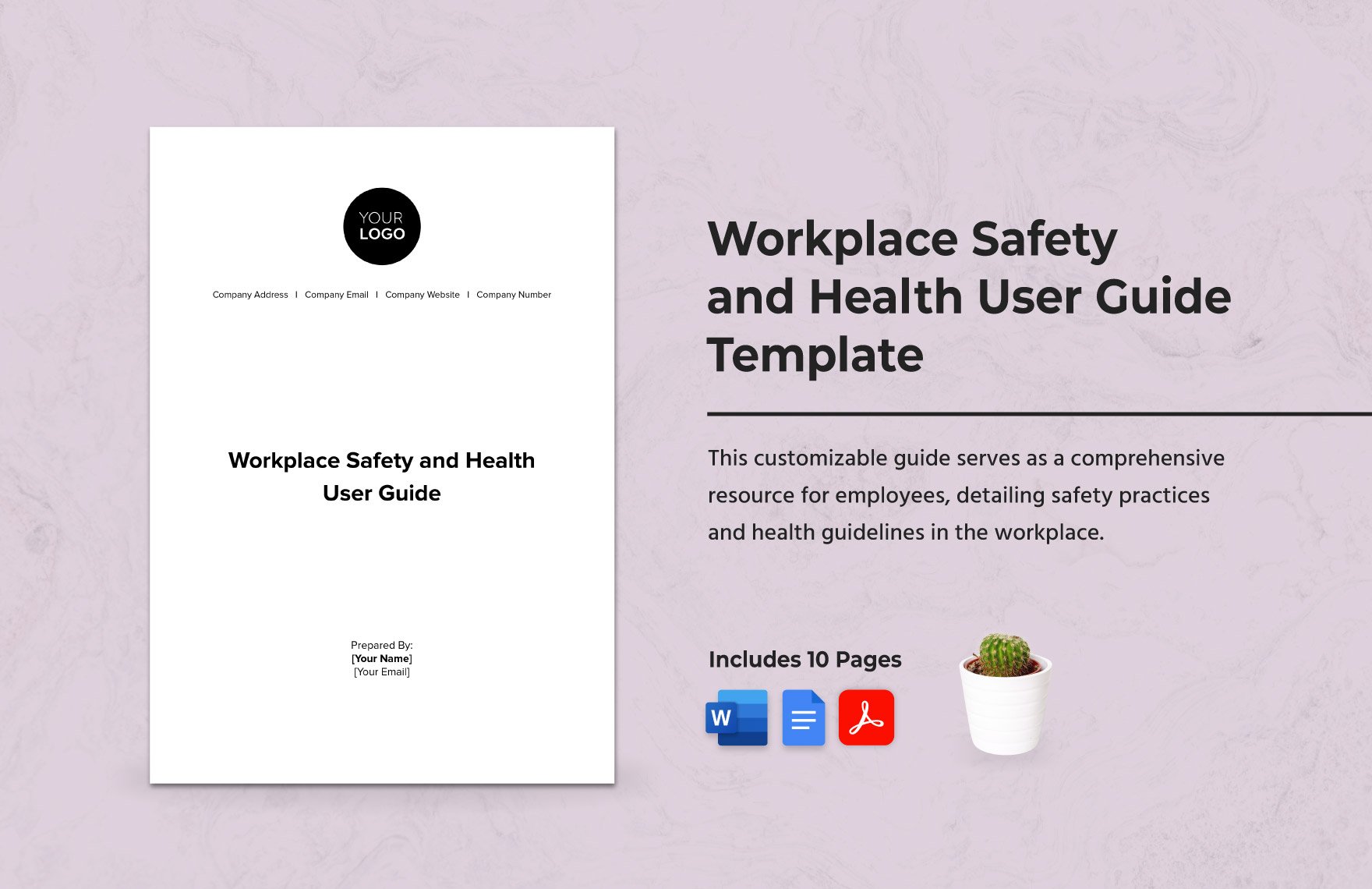 Workplace Safety and Health User Guide Template in Word, Google Docs, PDF