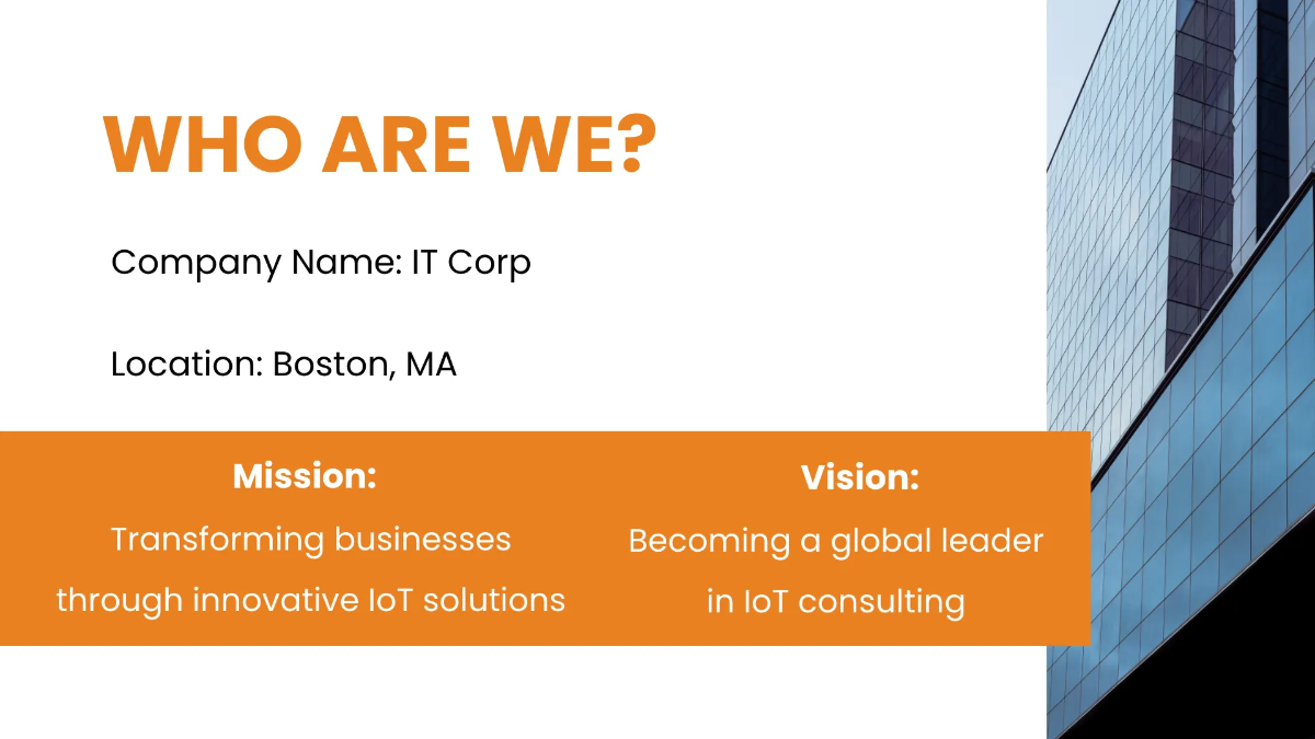 Free IoT Consulting Business Presentation Template to Edit Online