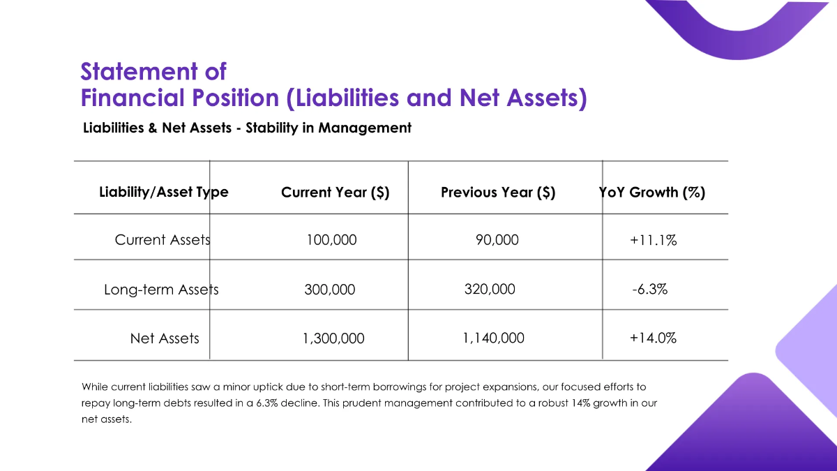 Free Nonprofit Organization Finance Presentation Template to Edit Online