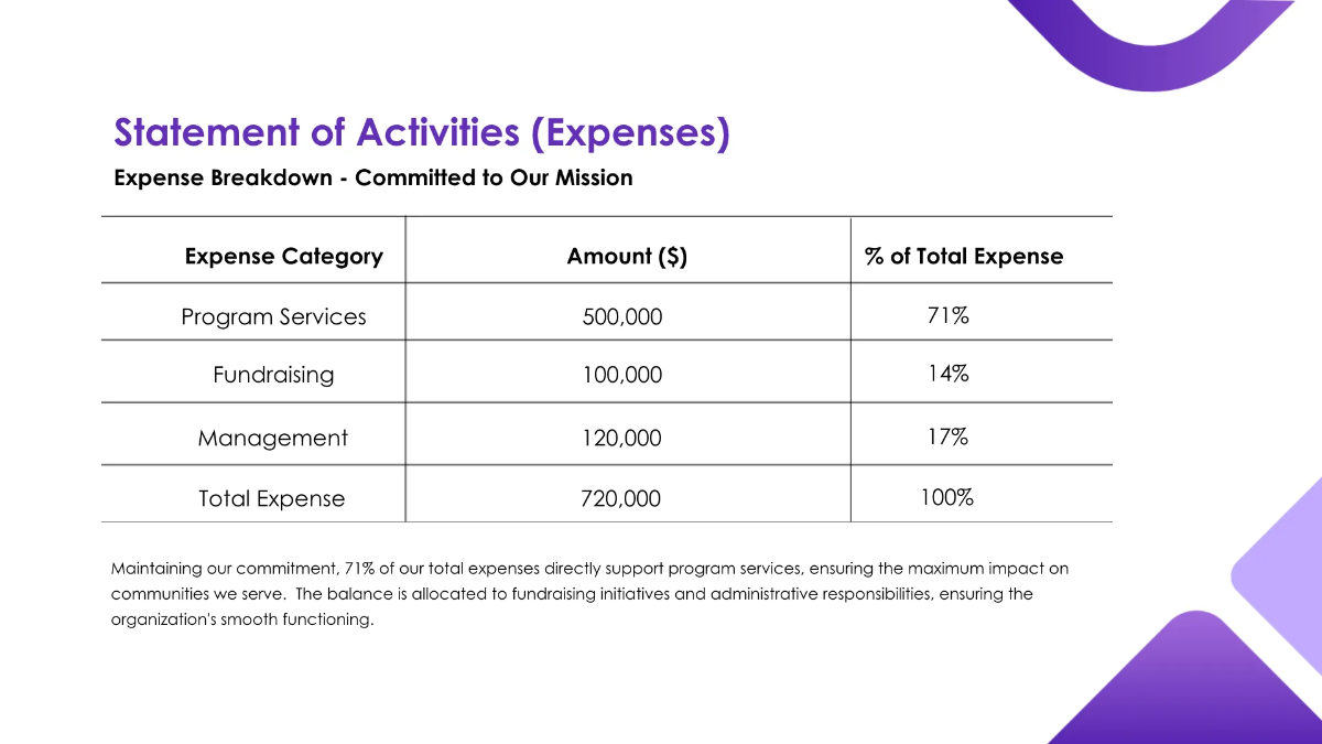 Free Nonprofit Organization Finance Presentation Template to Edit Online