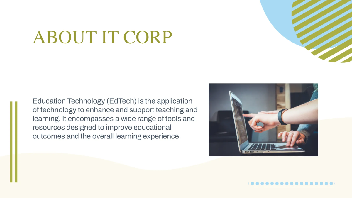 Free IT Education Technology Consulting Business Presentation Template to Edit Online