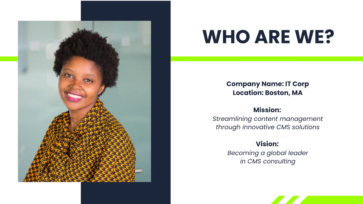 Free IT Content Management Systems (CMS) Consulting Business Presentation Template to Edit Online