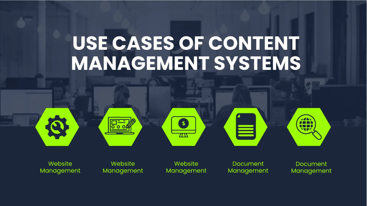 Free IT Content Management Systems (CMS) Consulting Business Presentation Template to Edit Online
