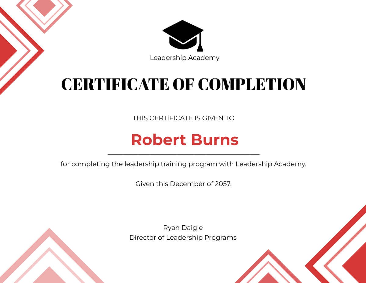 Free Completion Certificate Template - Edit Online & Download