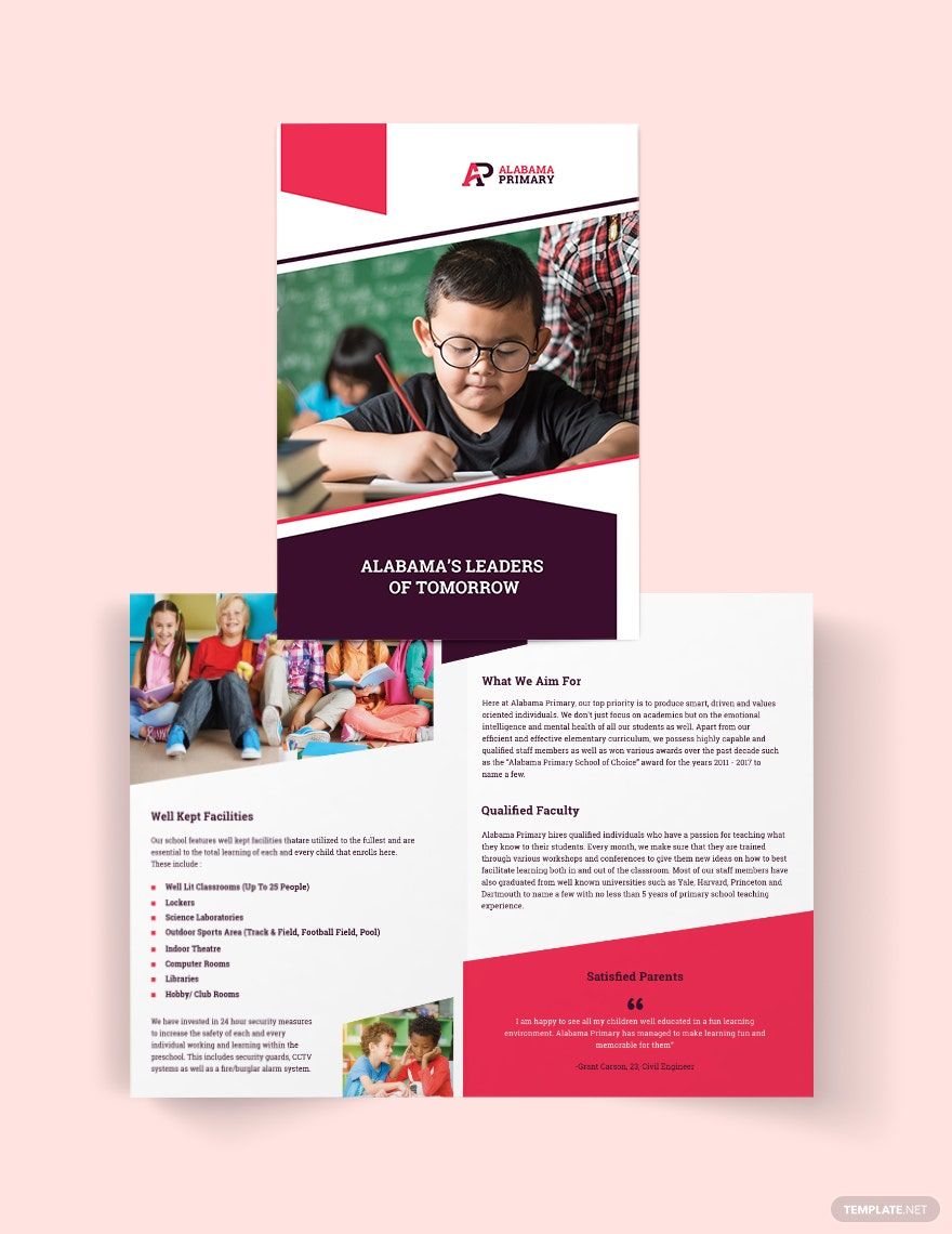 Alabama Primary Bi-Fold Brochure Template