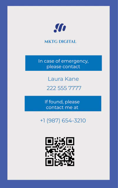 Free Vertical ID Card Template to Edit Online