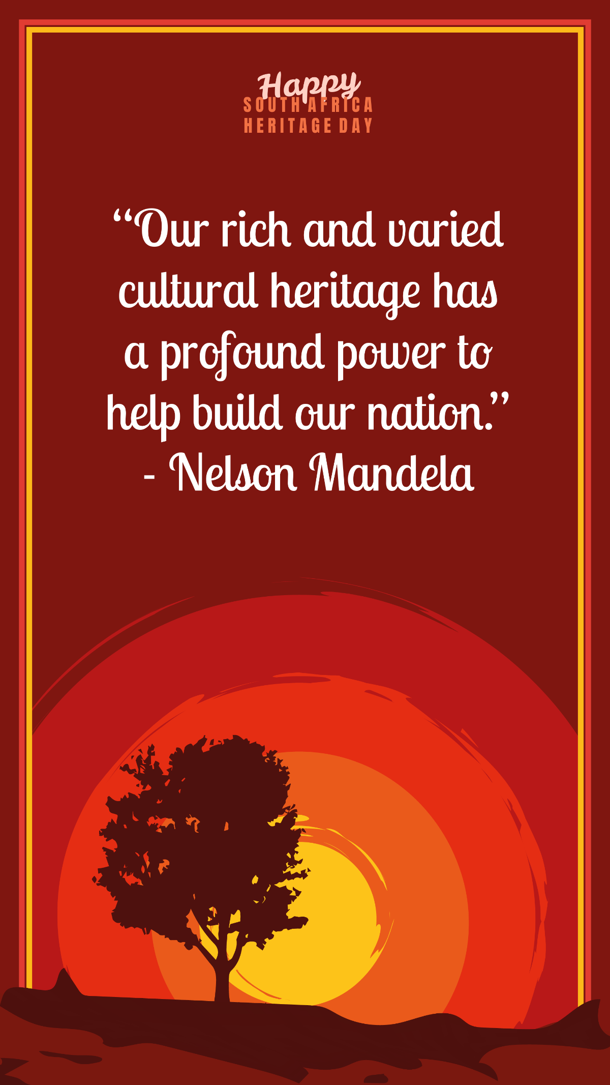 South Africa Heritage Day Quote Template
