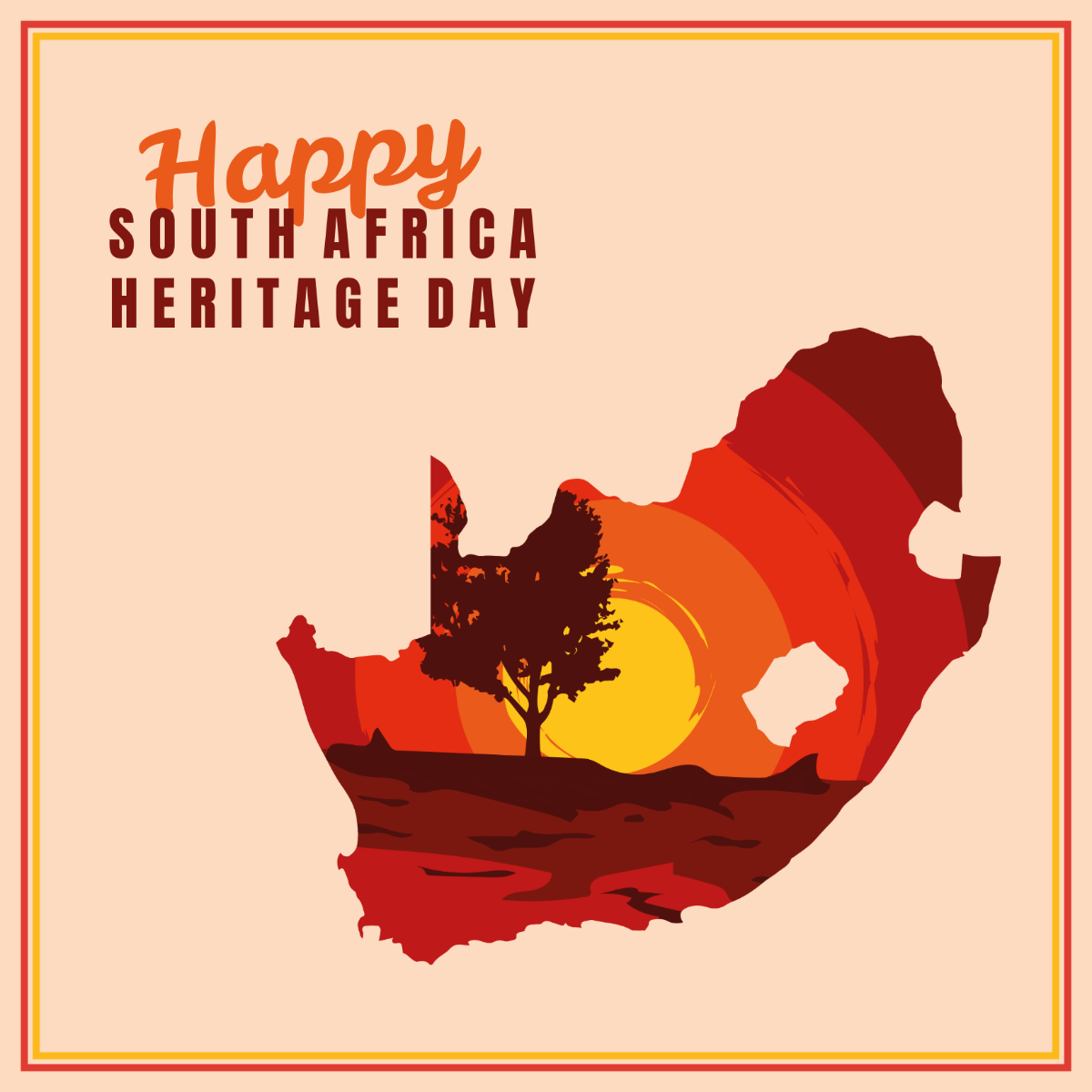 South Africa Heritage Day Instagram Post Template