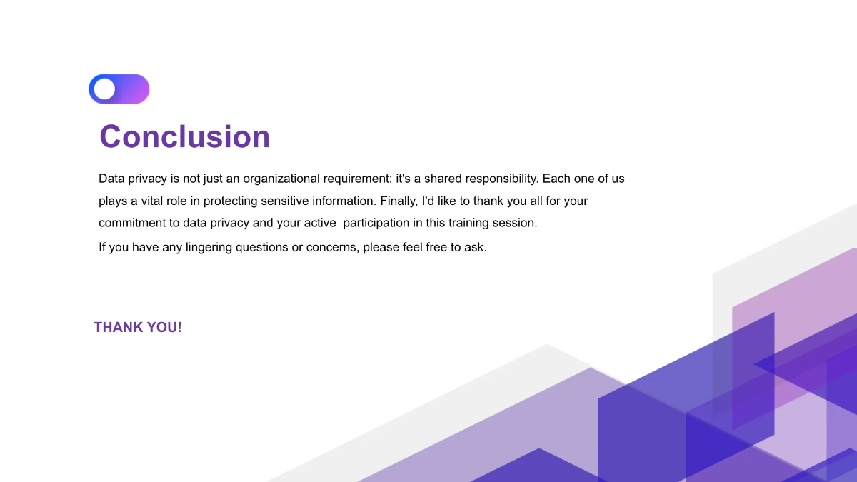 Free Nonprofit Organization Privacy Training Presentation Template to Edit Online