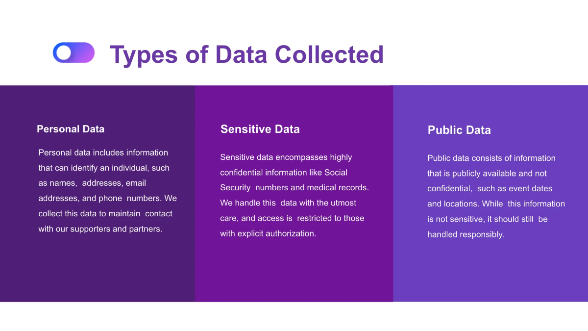 Free Nonprofit Organization Privacy Training Presentation Template to Edit Online