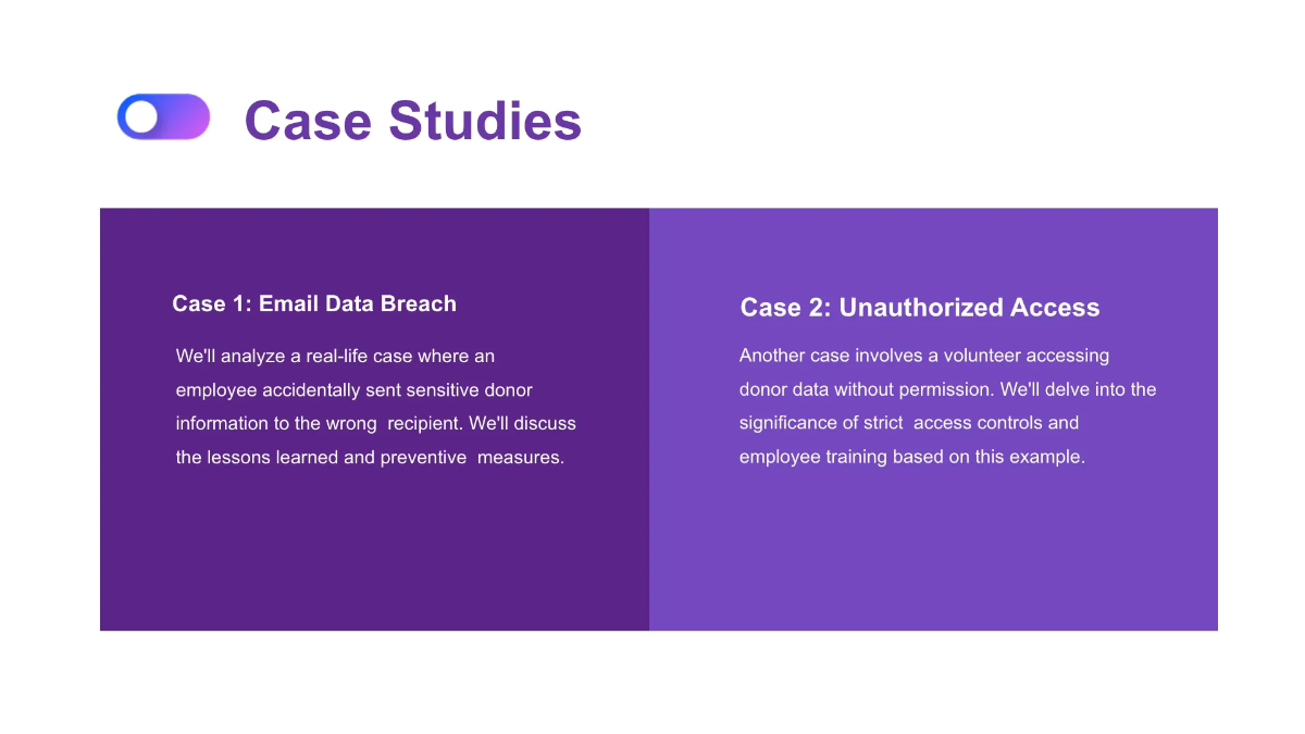 Free Nonprofit Organization Privacy Training Presentation Template to Edit Online