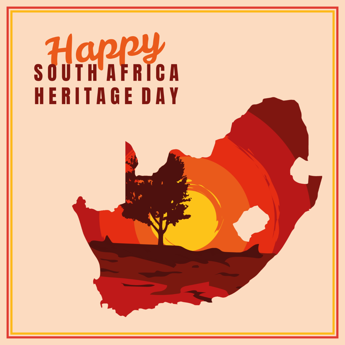 South Africa Heritage Day WhatsApp Post