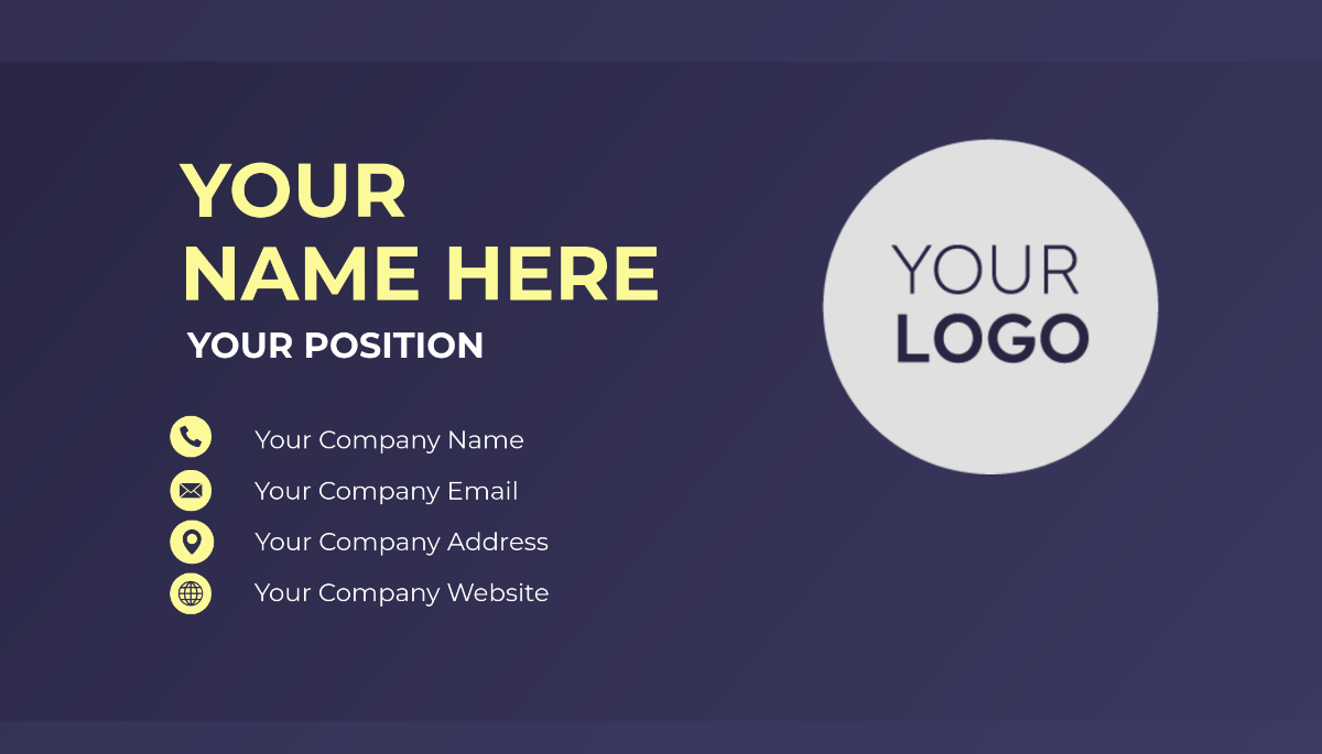 Free COO Business Card Template to Edit Online