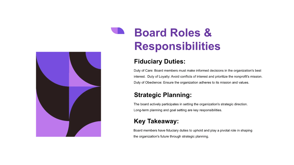 Free Nonprofit Organization Board Training Presentation Template to Edit Online