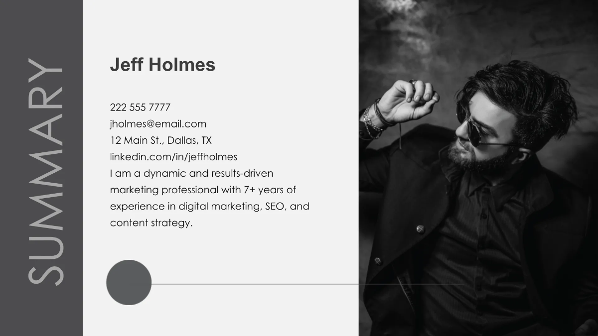 Free Resume Template to Edit Online