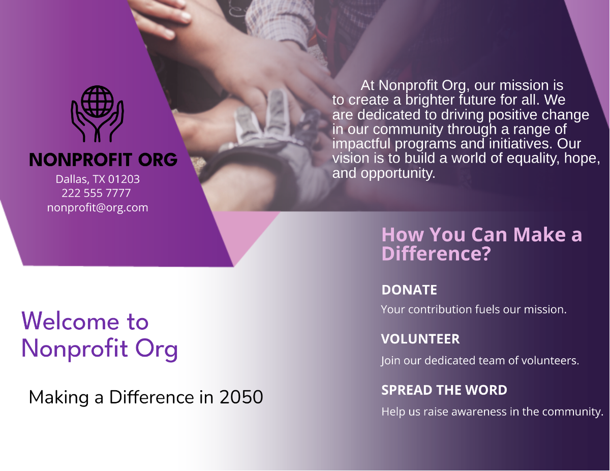 Nonprofit Organization Program Brochure