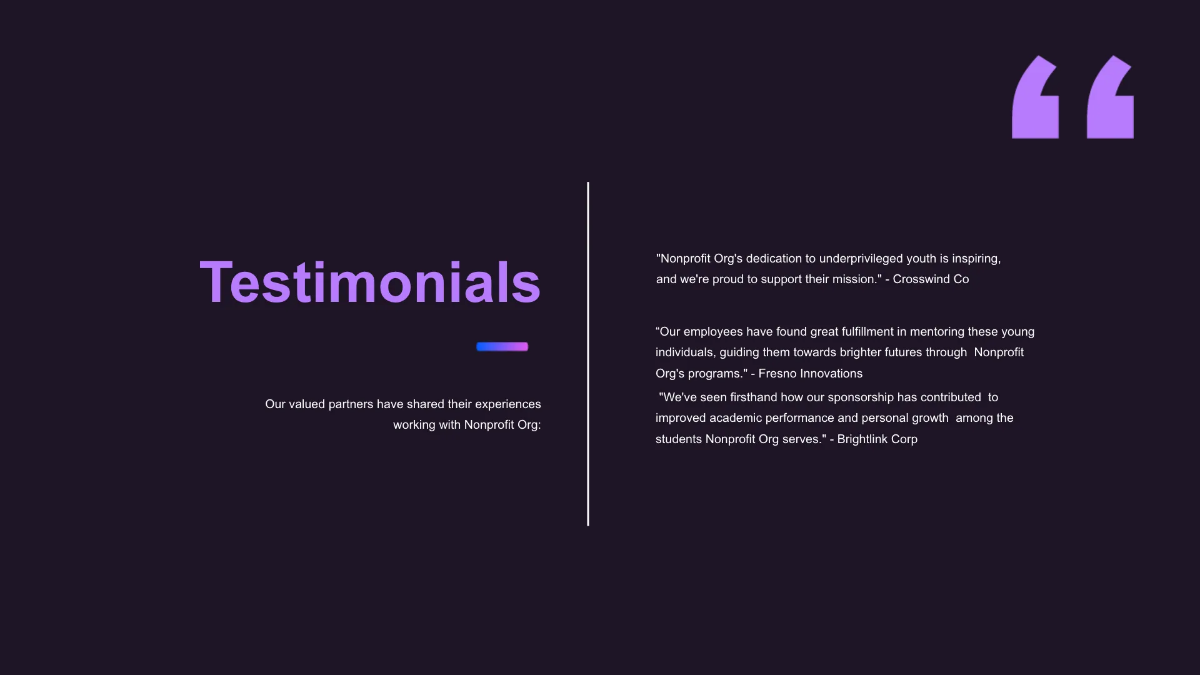 Free Nonprofit Organization Corporate Sponsorship Deck Template to Edit Online