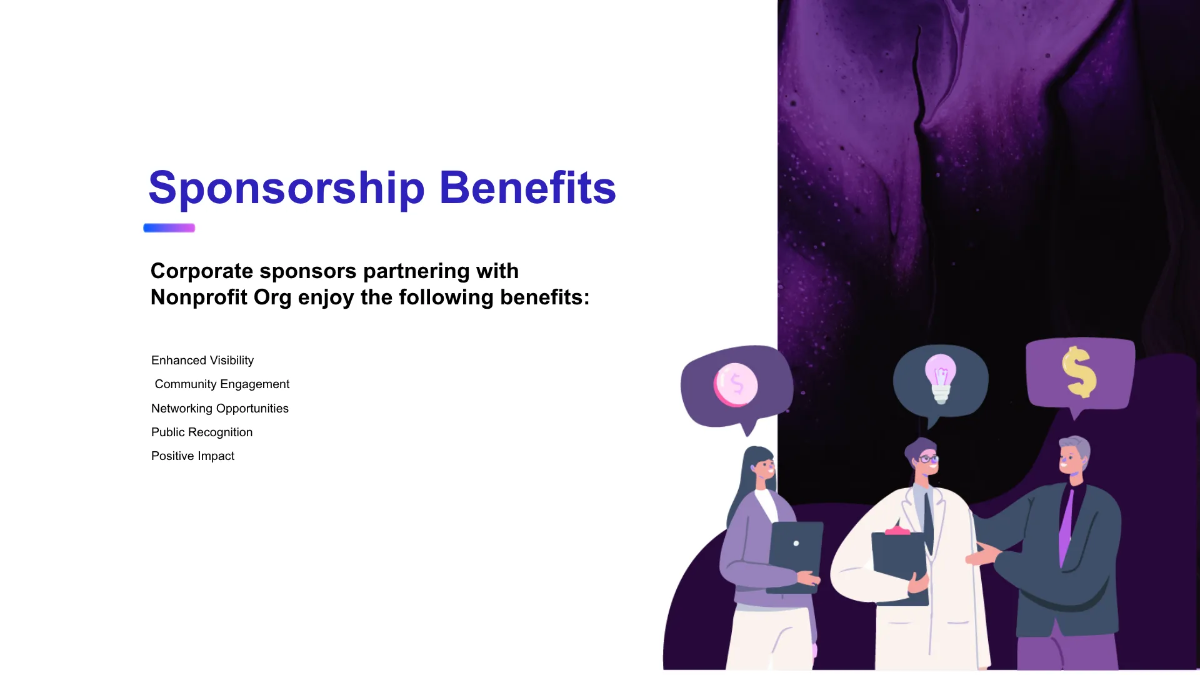 Free Nonprofit Organization Corporate Sponsorship Deck Template to Edit Online