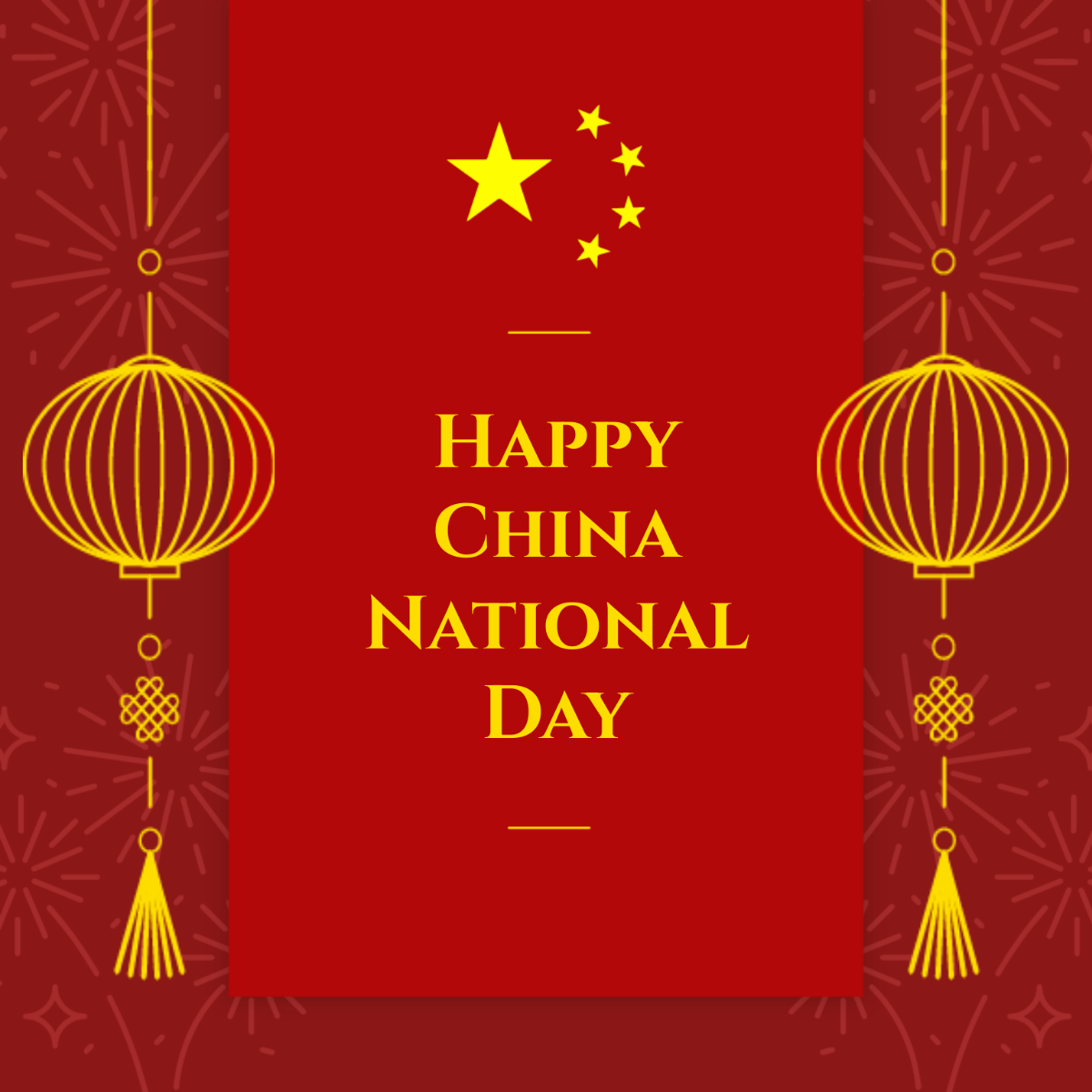 Free China National Day Vector Template