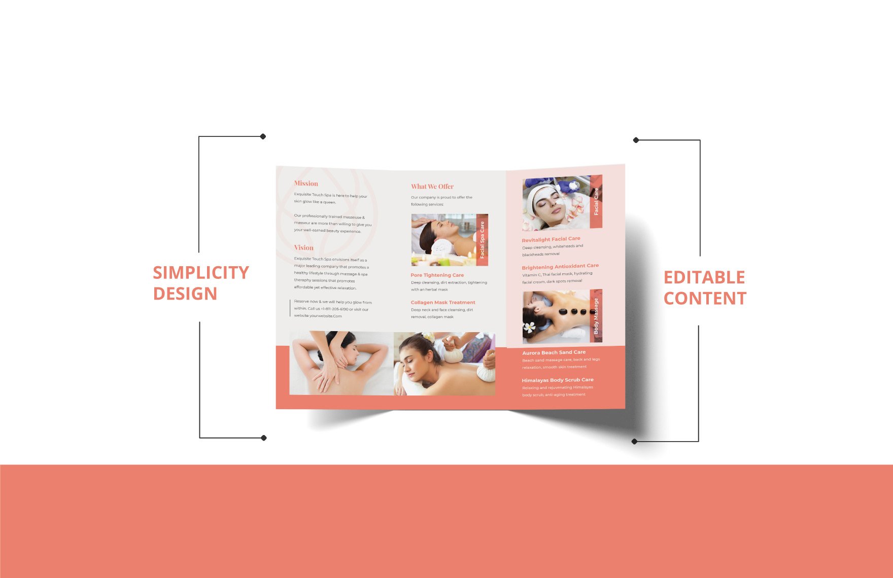 Beauty Spa TriFold Brochure Template