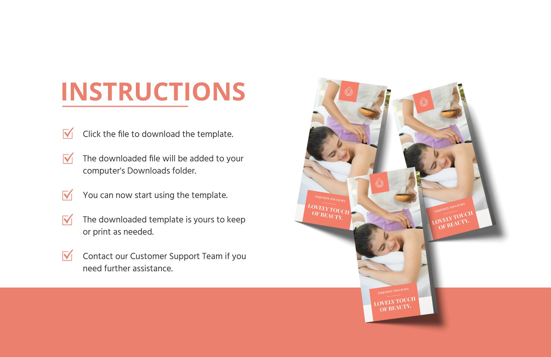 Beauty Spa TriFold Brochure Template