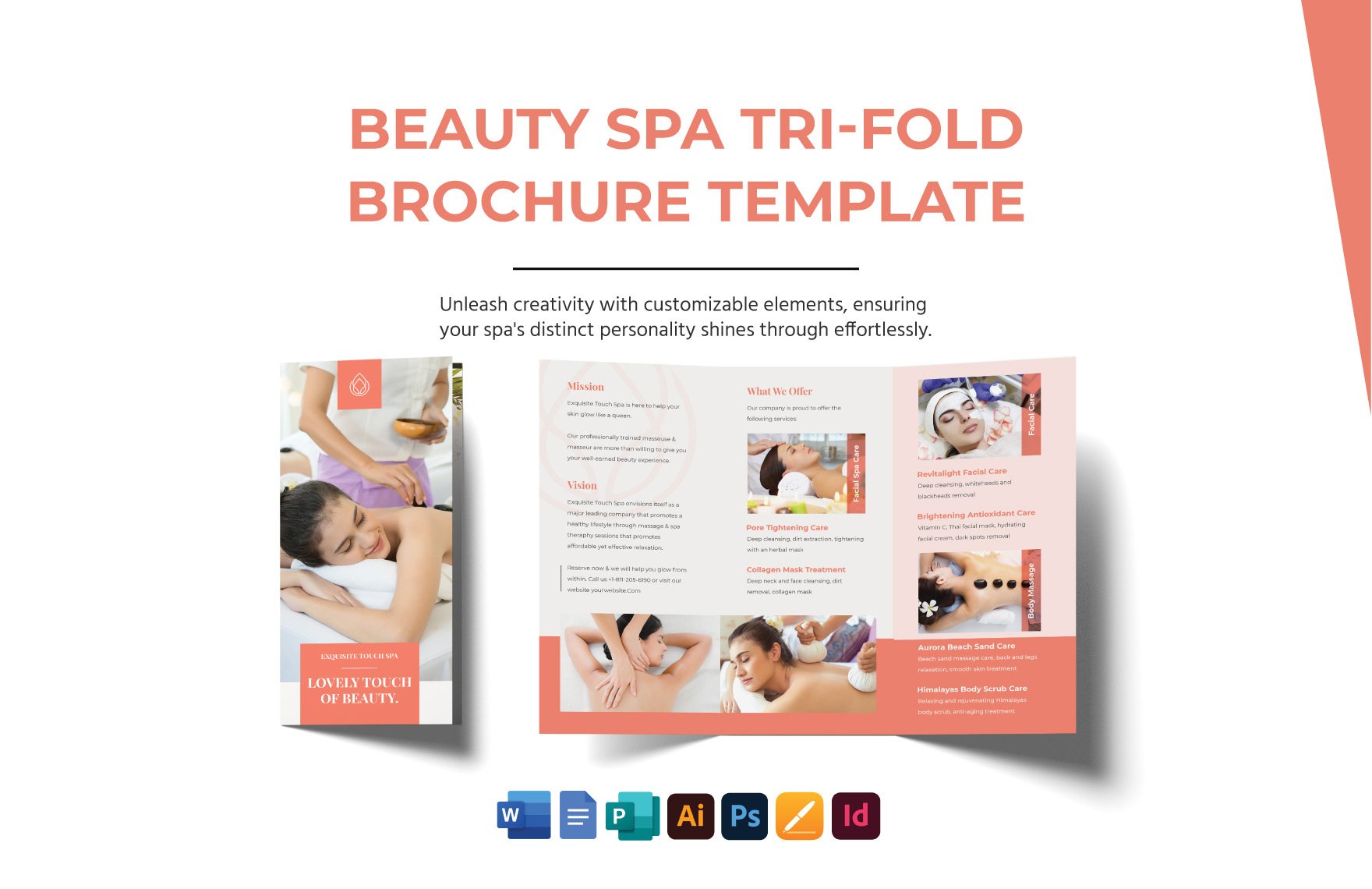 Beauty Spa Tri-Fold Brochure Template