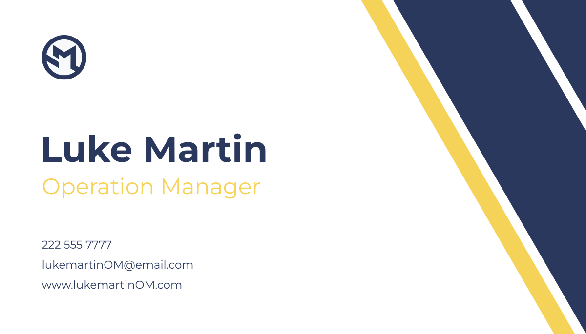 Operations Manager Business Card Template - Edit Online & Download