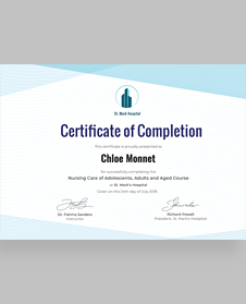 Free Hospital Training Certificate Template in Microsoft Word ...