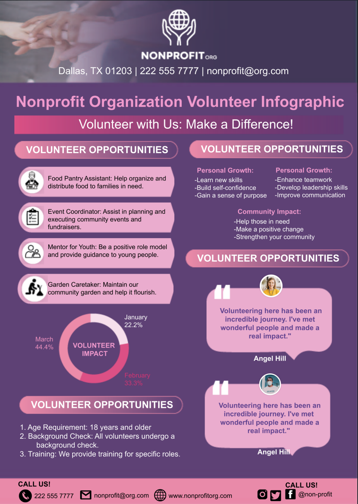 Nonprofit Organization Volunteer Infographic