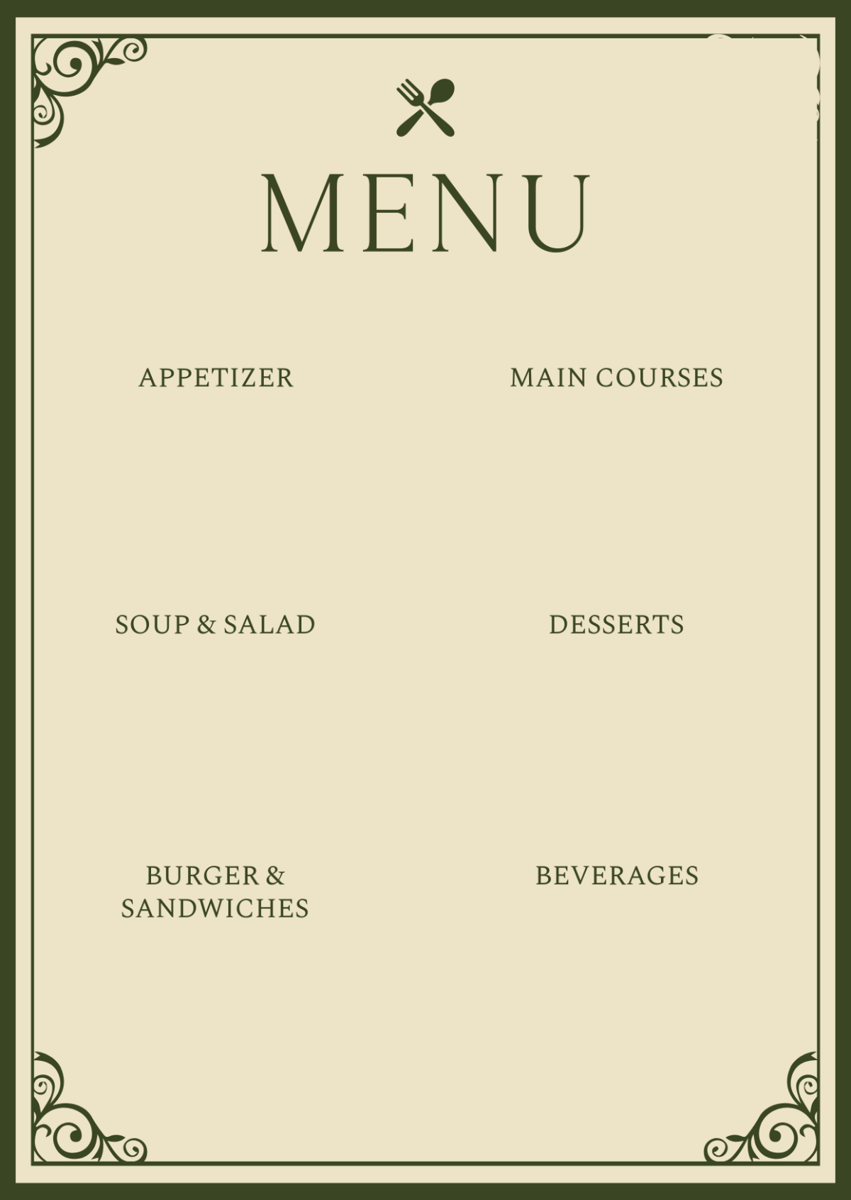 Free Luxury Menu Template To Edit Online Free Luxury Menu Template To Edit Online