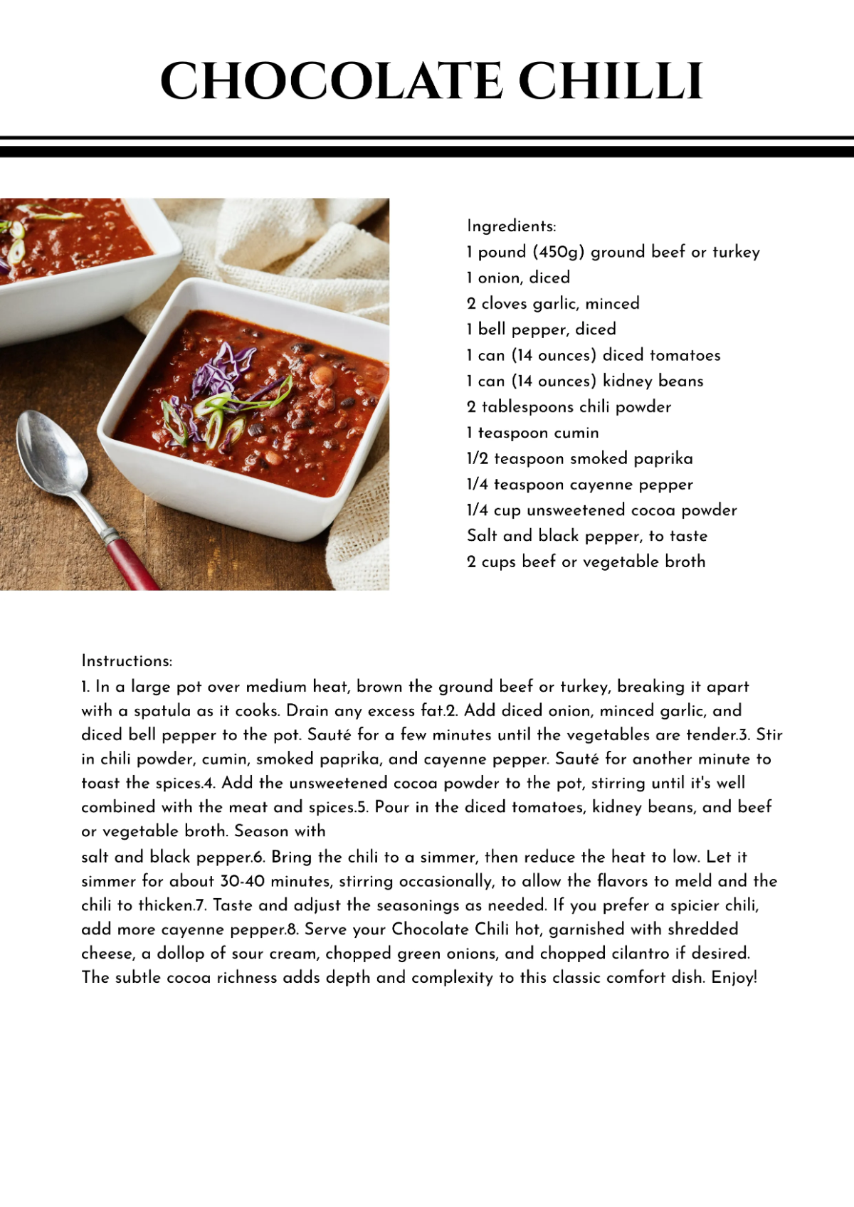 Free Easy Cookbook Template to Edit Online