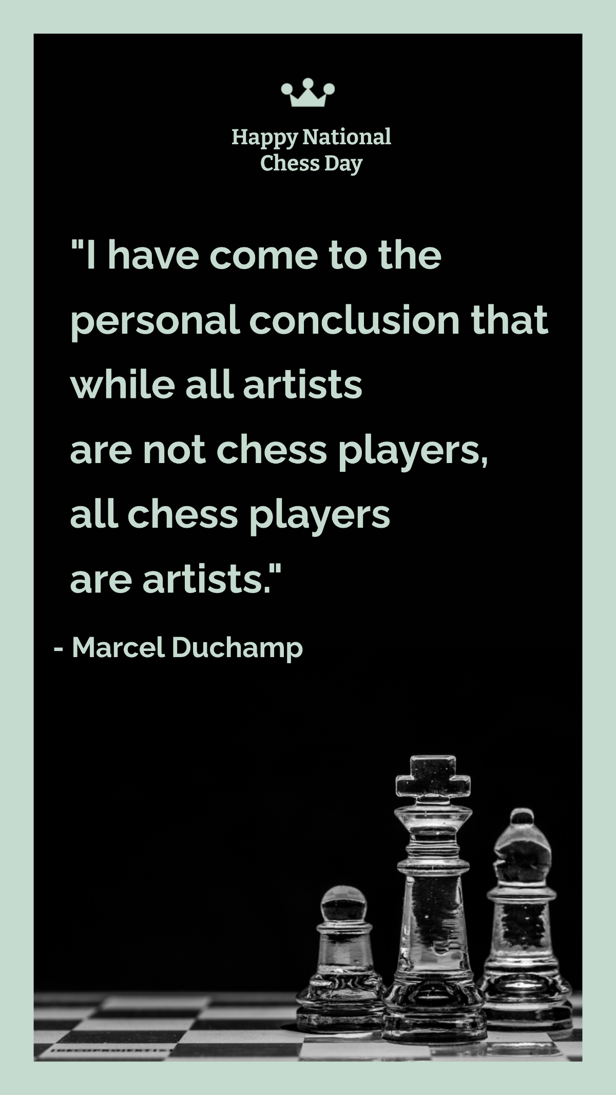 Free National Chess Day Quote Template
