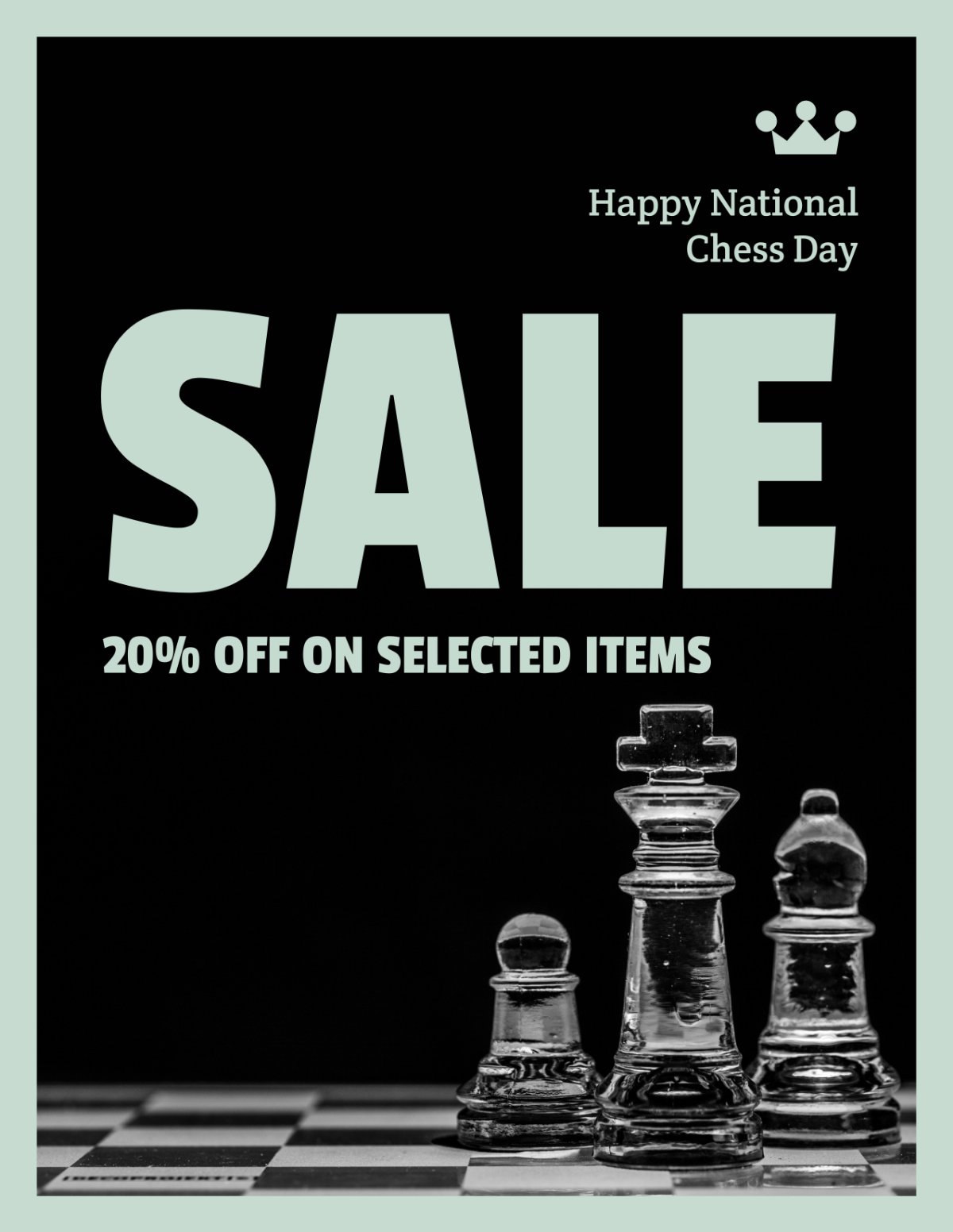 Free National Chess Day Sales Flyer Template