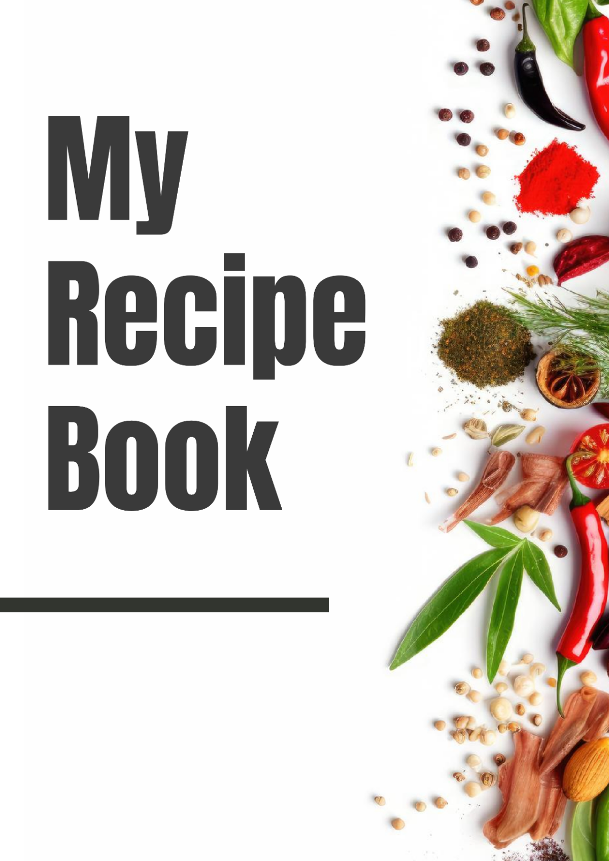 Recipe Journal Baking Tools, Blank Cookbook, Hand Illustrated