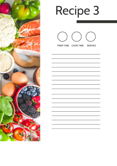 Free Blank Cookbook Template to Edit Online