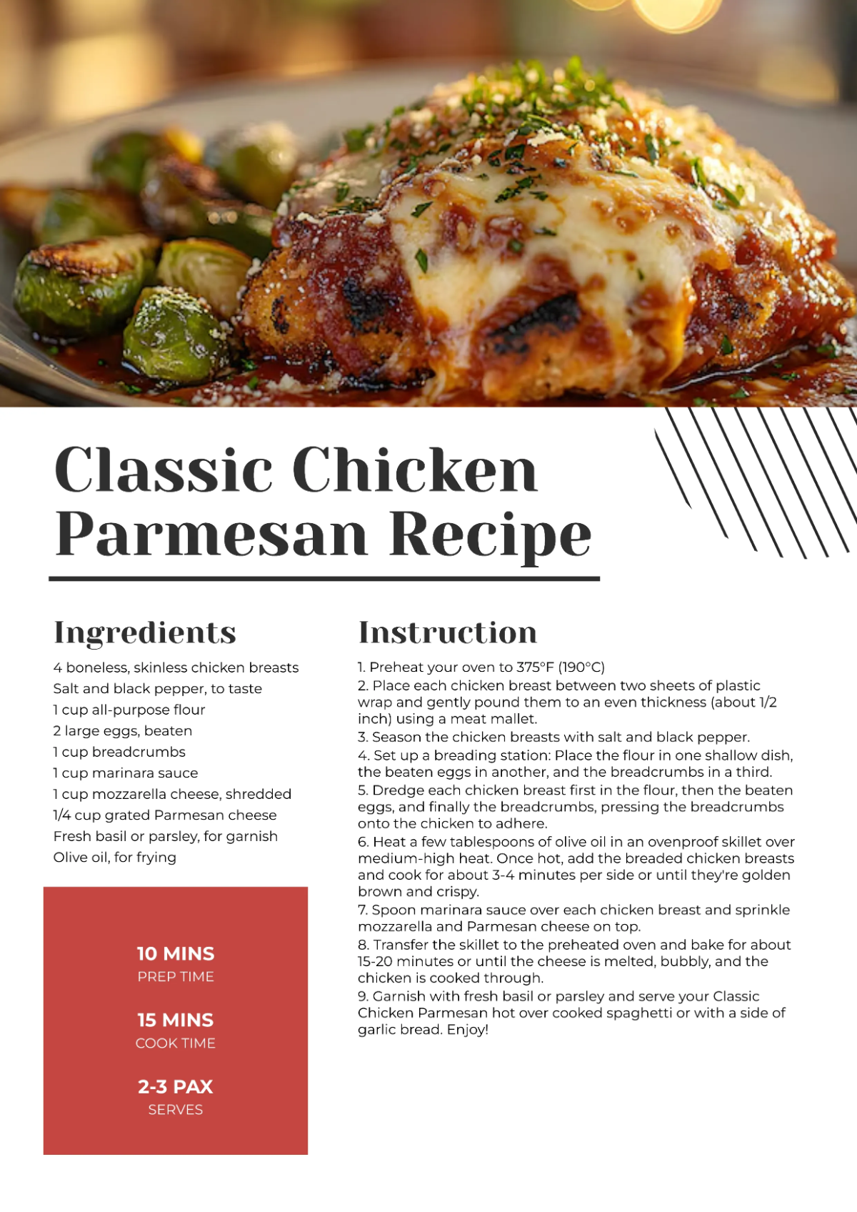 Free Modern Cookbook Template to Edit Online