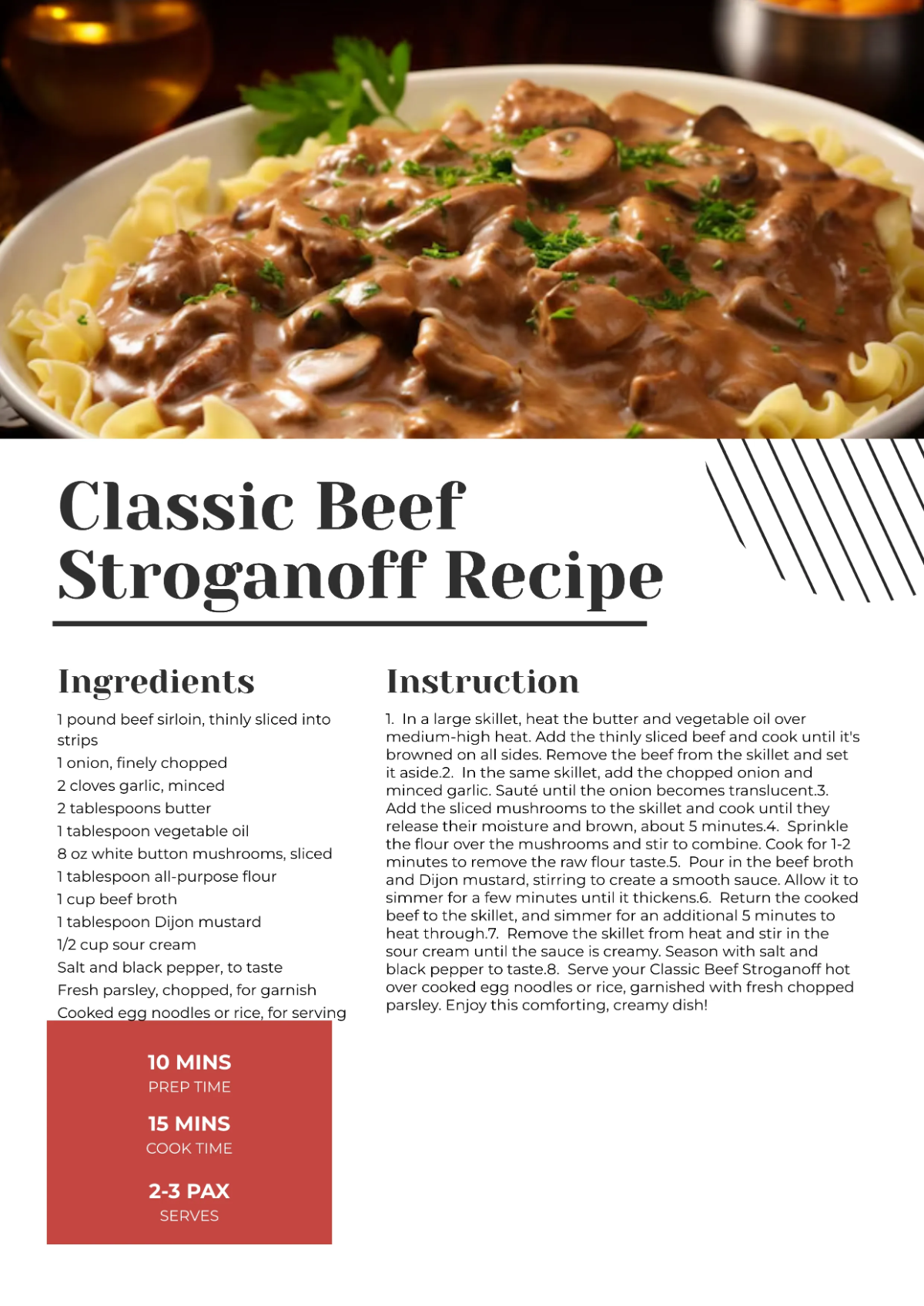 Free Modern Cookbook Template to Edit Online