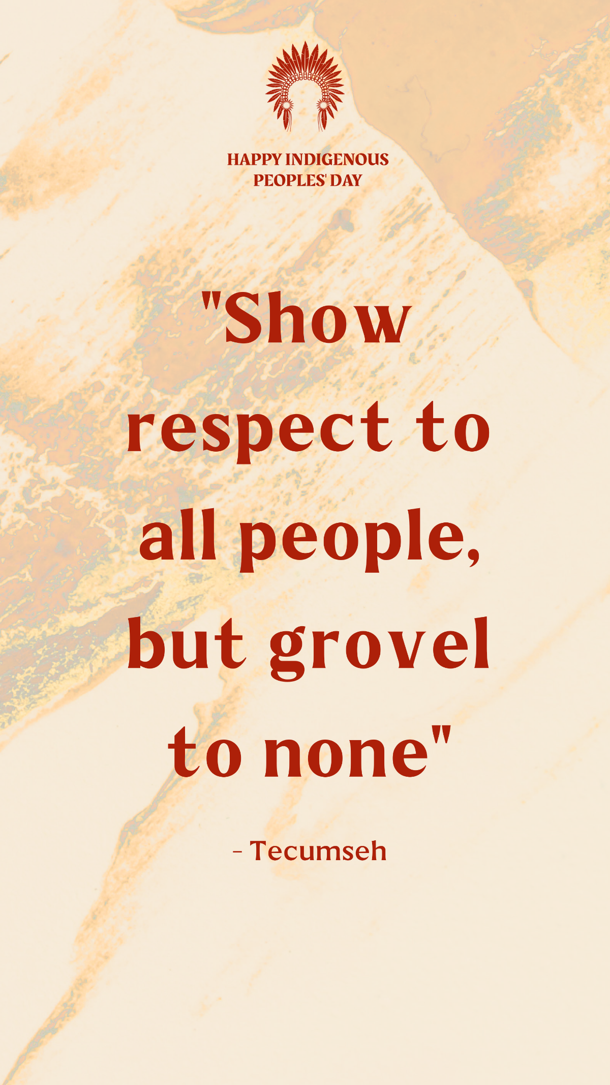 Indigenous Peoples' Day Quote Template